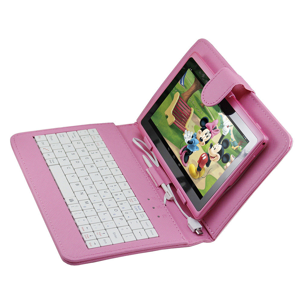 8GB Pink 7 inch Android 4.4 Tablet PC for Kids Children with Keyboard