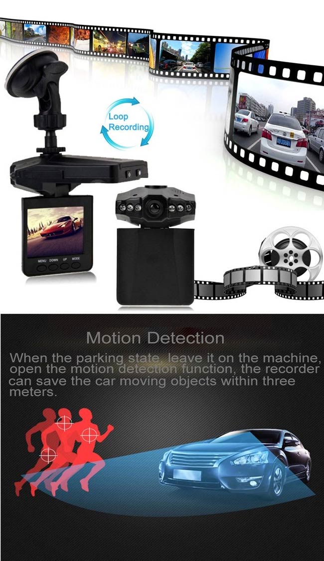 Car Dashboard Security Dash Camera DVR CCTV With Night Vision Recorder