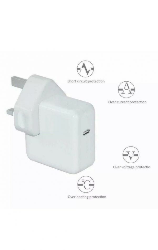 61W MACBOOK PRO REPLACEMENT POWER ADAPTOR USB-C CHARGER A1718 A1706 A1708 - Image 2