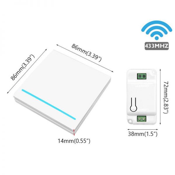 RF Wireless Kinetic Light Switch with Relay Receiver AC 110V 220V 433Mhz Remotes - Image 5
