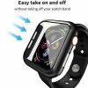 For Apple Watch Case Series 9 8 7 6 5 4 SE Tempered Screen Protector Cover - Image 2