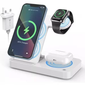 Wireless Charger 4in1 Fast Dock Charging Station For Apple Watch iPhone 15 14 13