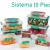 Sistema 10 Piece Food Storage Containers with Lids - 100% Leak Proof