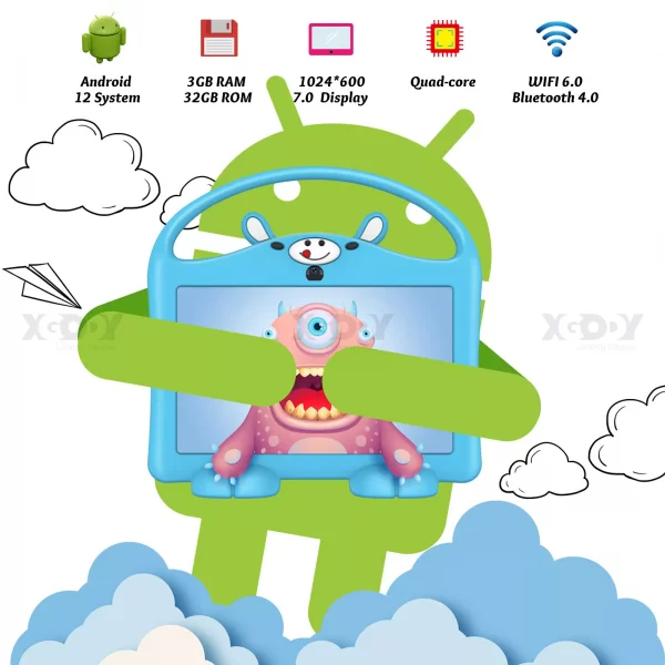 XGODY 7.0" Android 12.0 Tablet PC 3GB+32GB Quad Core WIFI Dual Camera Bluetooth - Image 2