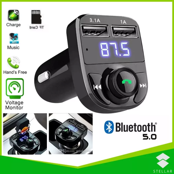Car Wireless Bluetooth FM Transmitter MP3 Player USB Car Charger Adapter UK - Image 5