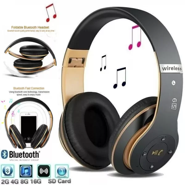 Wireless Bluetooth 5.1 Headphones Noise Cancelling Over-Ear Stereo Earphones UK
