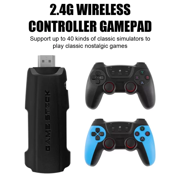 X2 PRO 4K Retro Game Stick Console Plug&Play 41000+ Games 2 Wireless Controllers - Image 4
