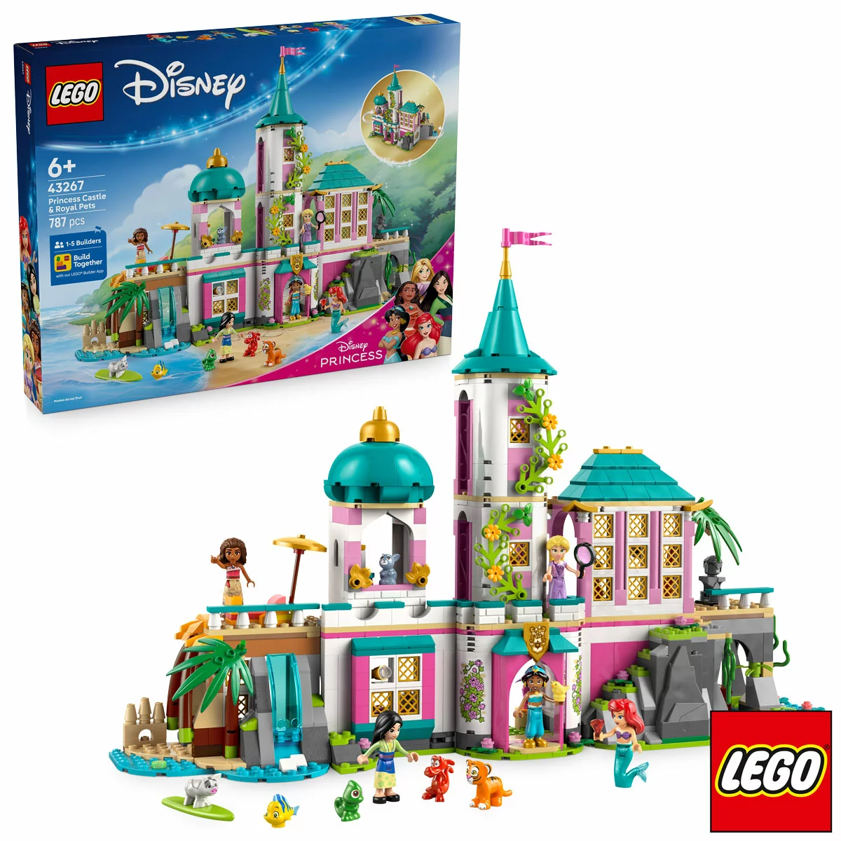 LEGO Disney Princess Castle and Royal Pets - Model 43267 (6+ Years)