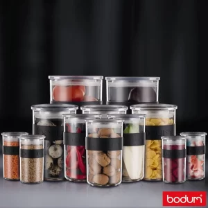 Bodum PRESSO 12 Storage Jars with Lids Brand New