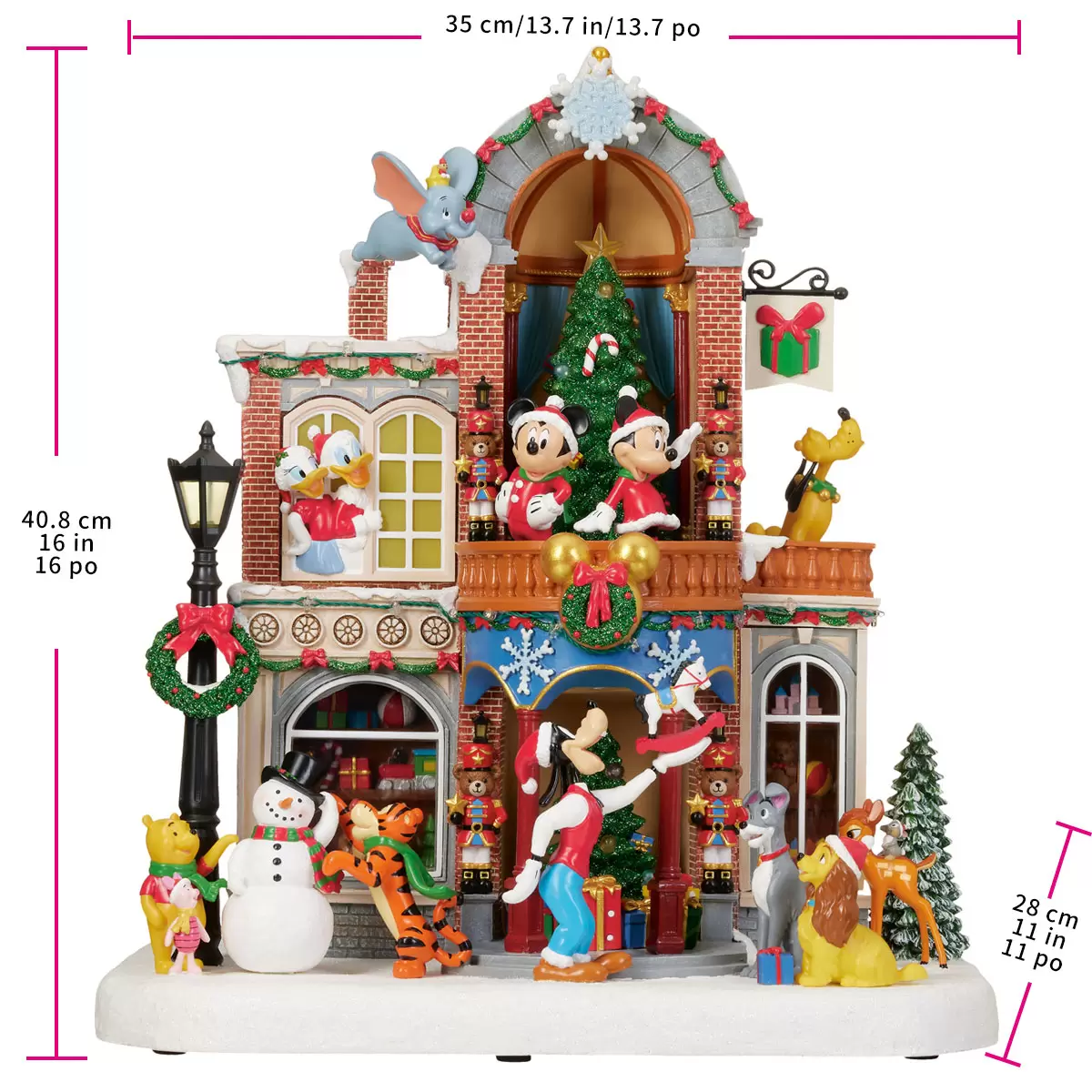 1.25ft (38cm) Disney Animated Holiday Toy Shop with Lights and Music - Image 2