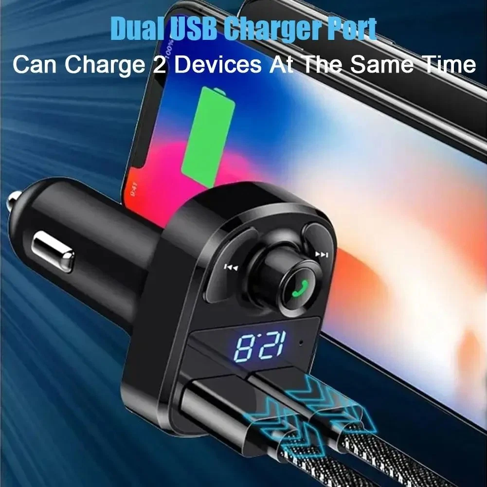 Bluetooth FM Transmitter Car Kit MP3 Player USB Charger Handsfree Adapter UK - Image 2