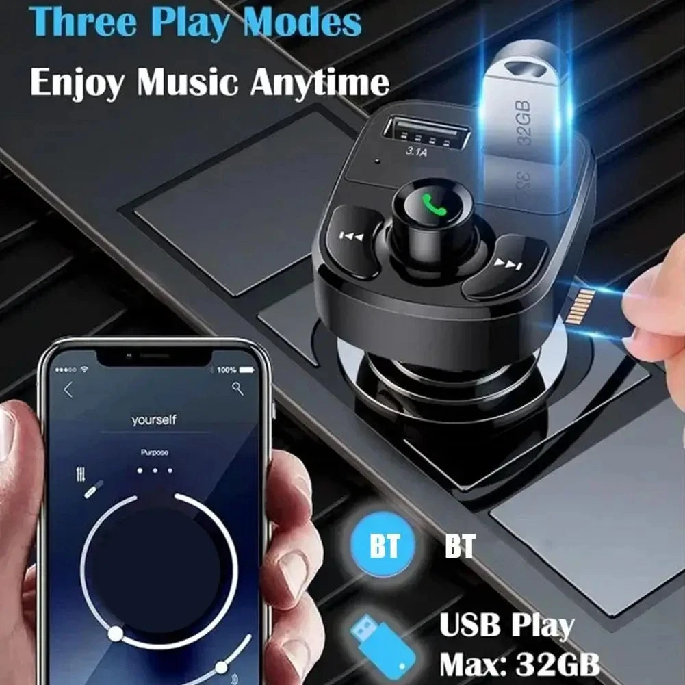 Bluetooth FM Transmitter Car Kit MP3 Player USB Charger Handsfree Adapter UK - Image 4