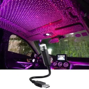 USB Car Interior Roof Atmosphere Star Night Light Lamp Projector Light LED