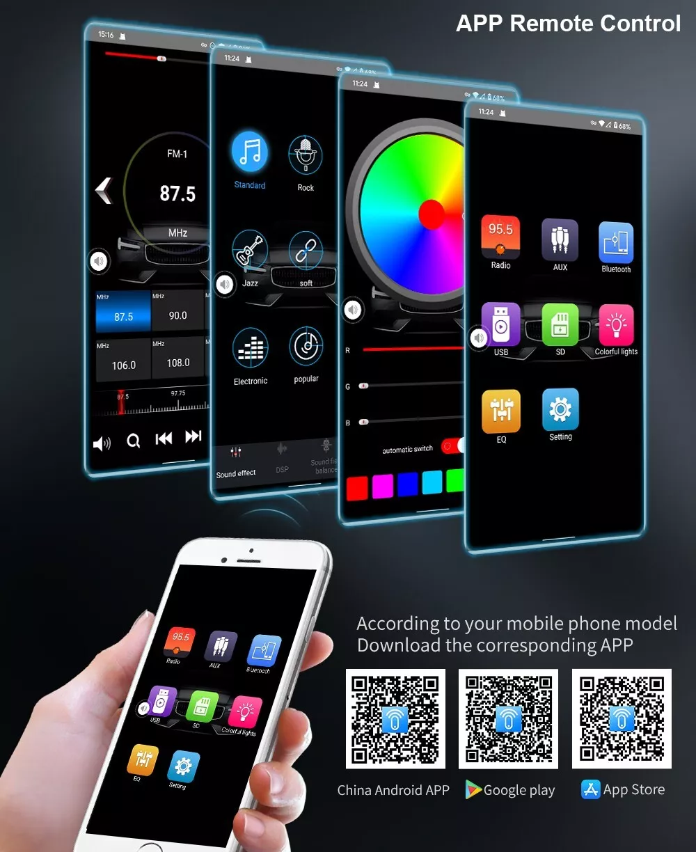 Single 1 Din Car Stereo Radio Bluetooth MP3 Player In-dash Head Unit FM/USB/AUX - Image 2