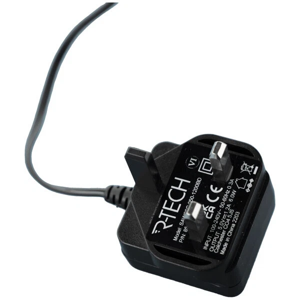 R-TECH AC/DC Adapter 24vdc 1amp UK Plug Top