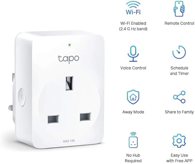 Tapo P100 Smart Plug |Wi-Fi | App| Remote Control | Alexa Plug |Voice Control - Image 2