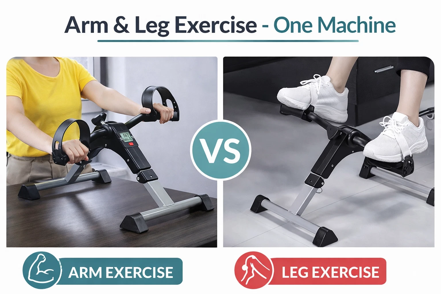 Mini Foldable Folding Exercise Bike for home use pedal sit down LCD Log calories - Image 2