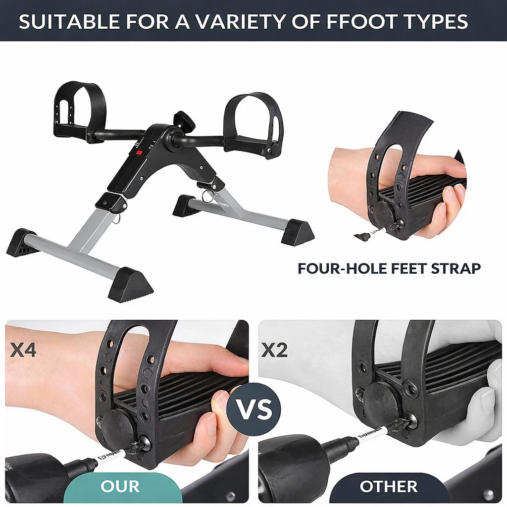 Mini Foldable Folding Exercise Bike for home use pedal sit down LCD Log calories - Image 4