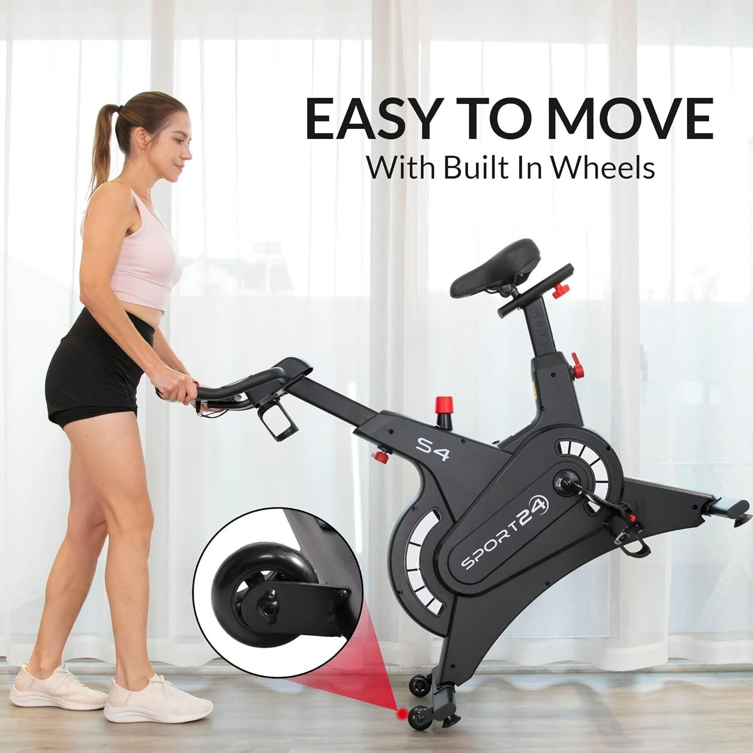 Spin Bike with Monitor - 8kg Flywheel Magnetic Exercise Bike Smart Cardio Cycle - Image 6