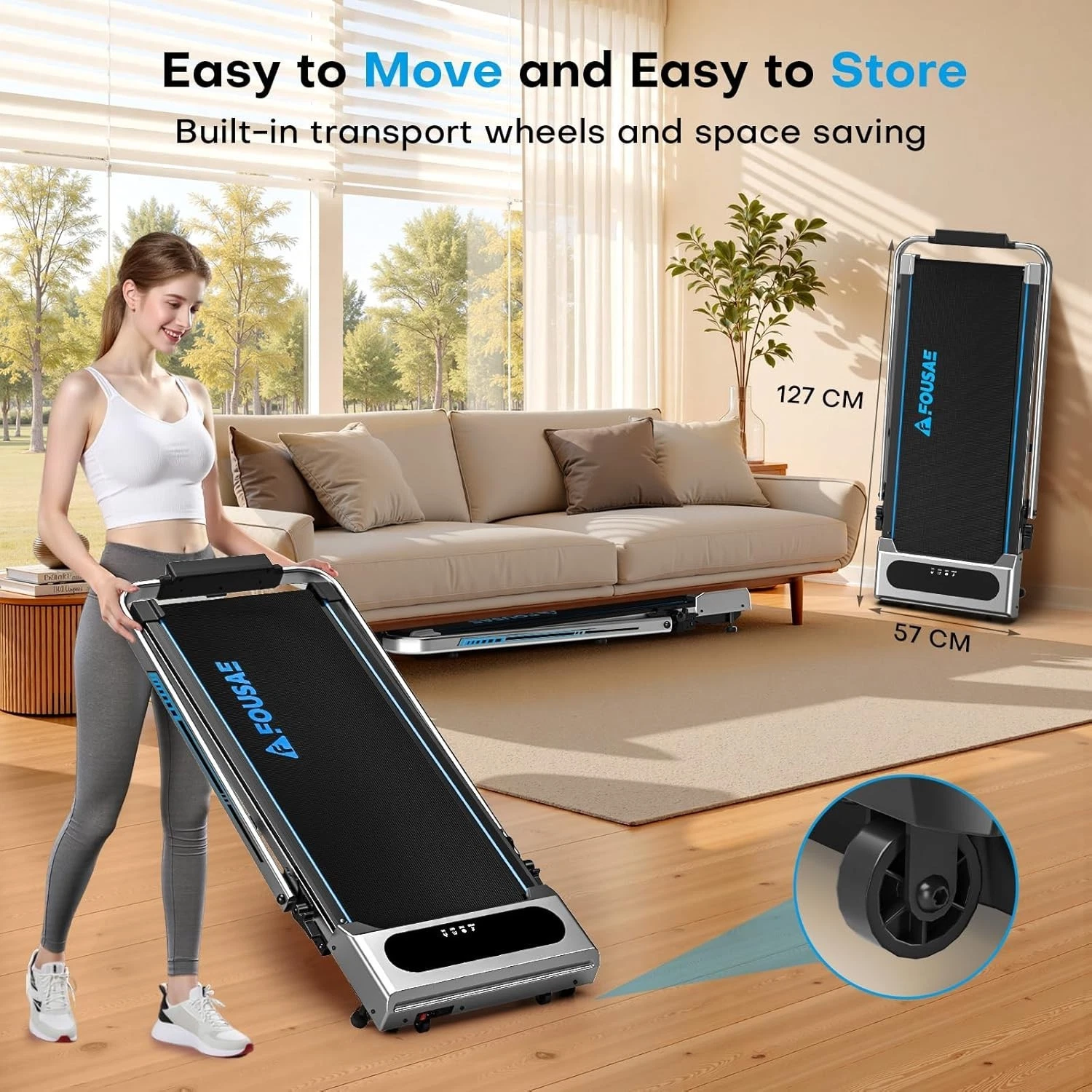 5-in-1 Walking Pad with 9% Incline 10KM/H Under Desk LED Screen Remote - Image 8