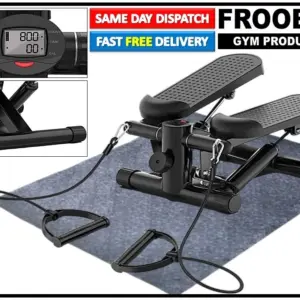 Mini Stepper LCD Display Home Workout Machine Arm Leg Exercise with Rope Mat 452