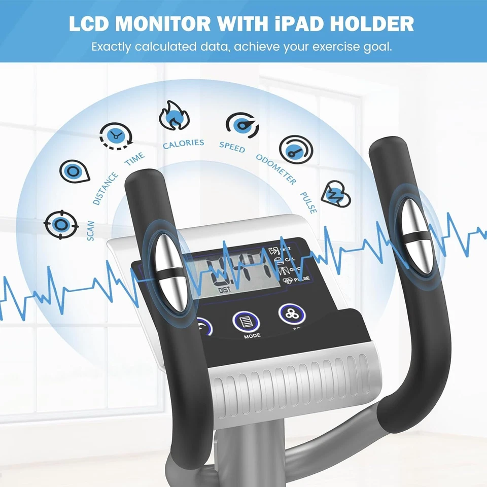 Magnetic Elliptical Cross Trainer Training for Home Gym Workout Fitness Cardio - Image 4