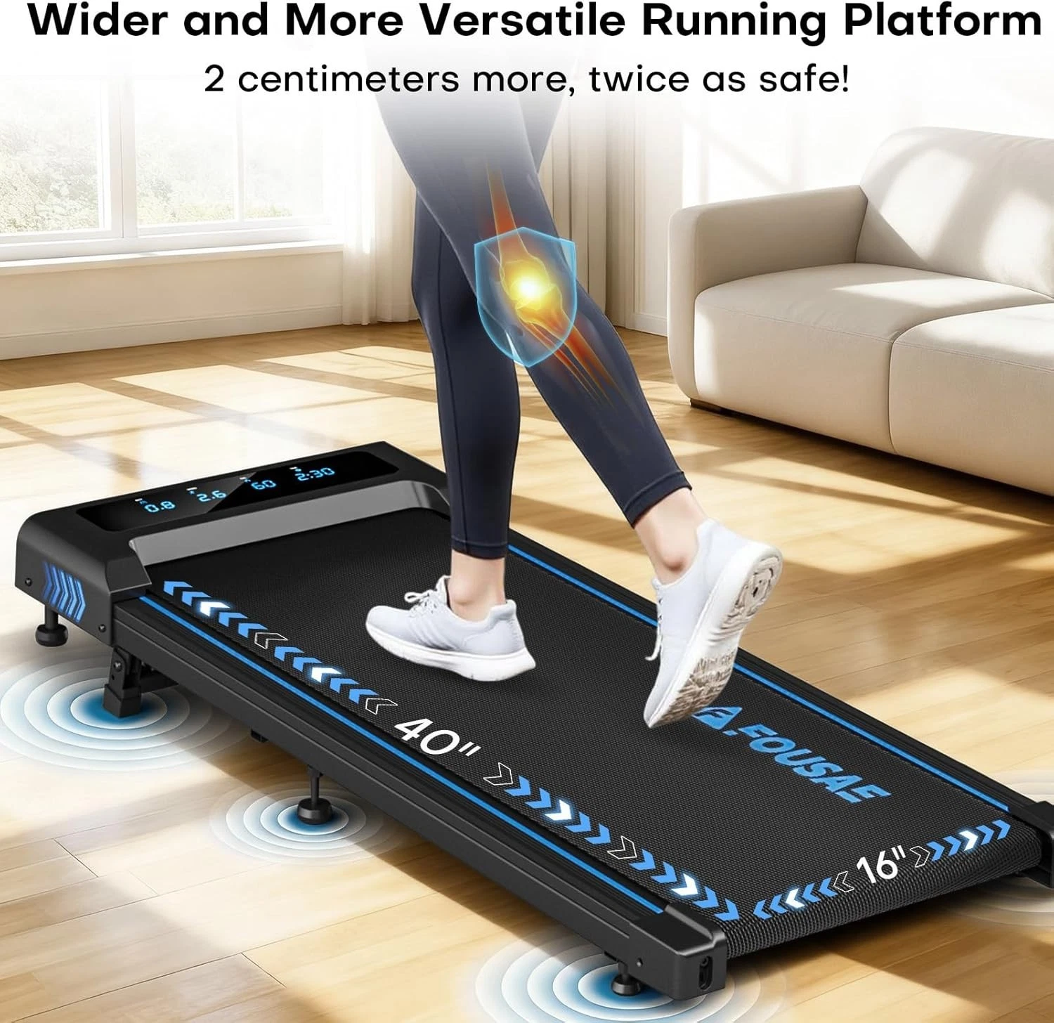 4-in-1 Walking Pad with 9% Incline, 10KM/H Under Desk LED display Remote - Image 2
