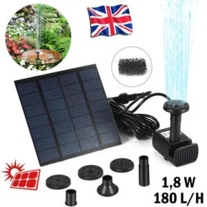 Solar Panel Powered Water Feature Pump Garden Pool Small Pond Aquarium Fountain