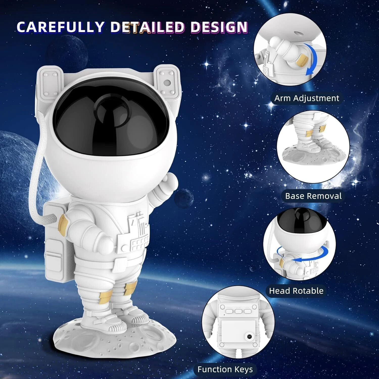Astronaut Galaxy Starry Light Night Projector LED Lamp Star Space Nebula Remote - Image 2