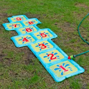 Kids Water Sprinkler Hopscotch water play mat, Kids Water Toy Sprinkler
