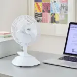 Neo Mini Fan Portable Desktop Clip Base Mount Desk 2 Speed 360 Adjustable Cool