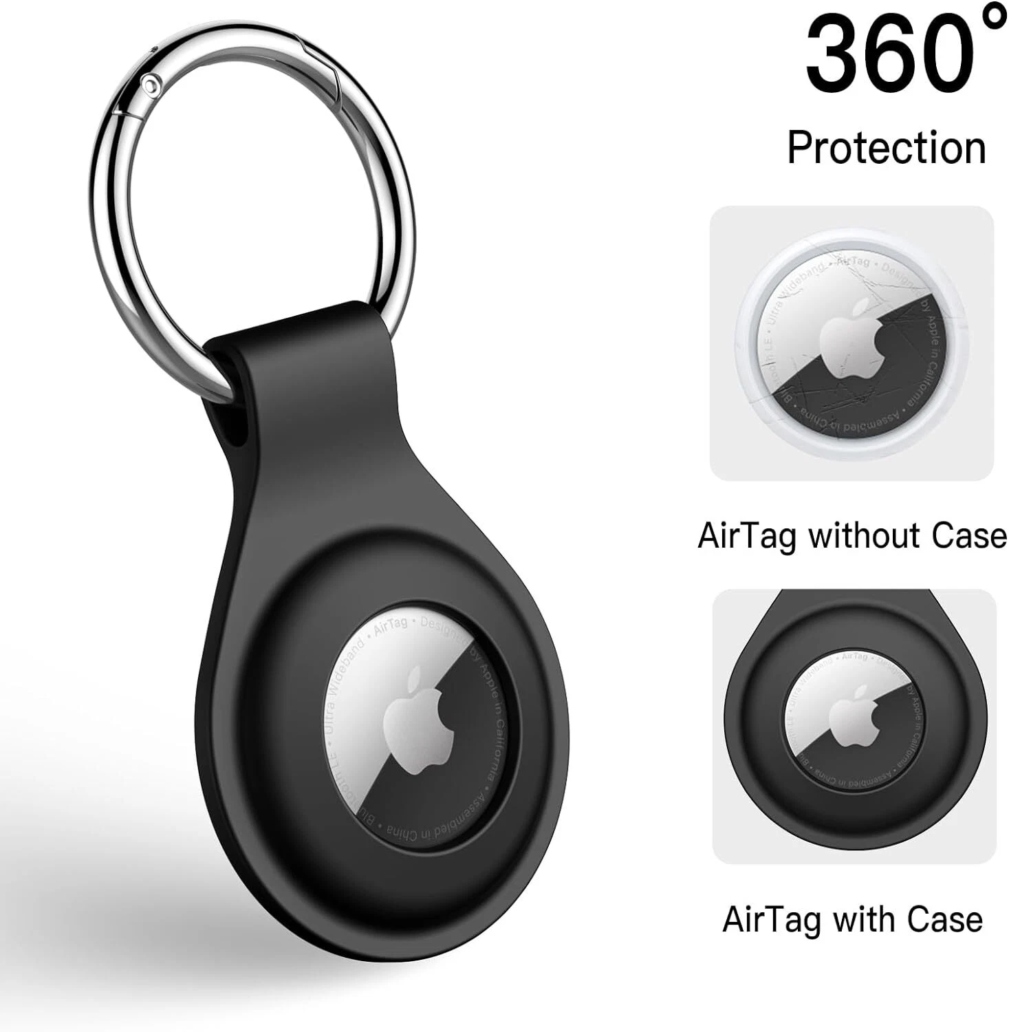 AirTag Case For Apple Air Tag Cover Tracker Silicon Car Key Ring KeyChain Holder - Image 2