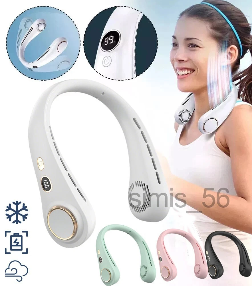 Portable Neck Fan Rechargeable USB Personal 360° Air Flow Strong Bladeless Trave