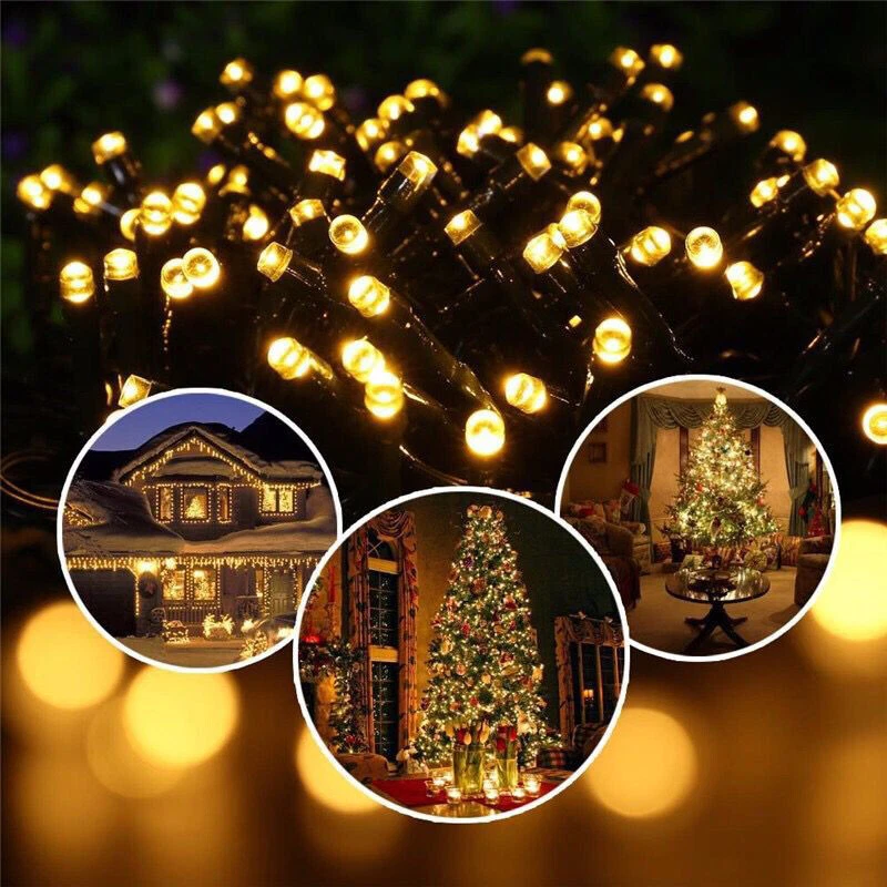 50/100/200/500 LED Solar Power Fairy Garden Lights String Outdoor Xmas Tree Lamp - Image 9