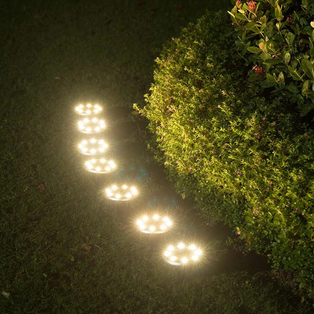 12LED Solar Ground Lights Floor Decking Patio Outdoor Garden Lawn Path Lamp