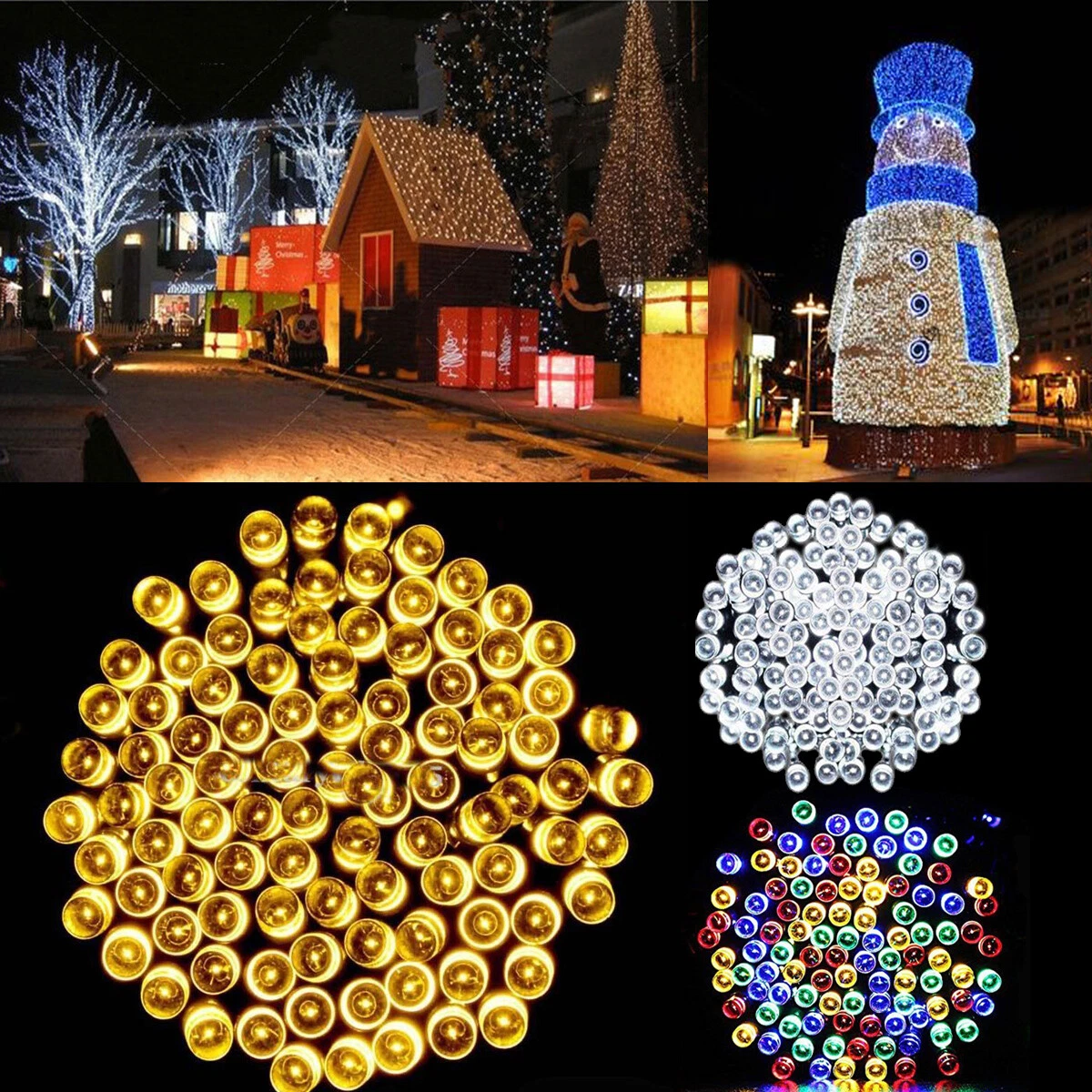50/100/200/500 LED Solar Power Fairy Garden Lights String Outdoor Xmas Tree Lamp - Image 2