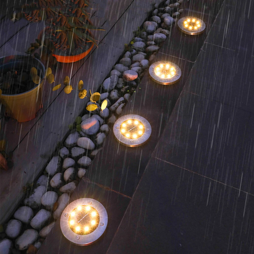 12LED Solar Ground Lights Floor Decking Patio Outdoor Garden Lawn Path Lamp - Image 4