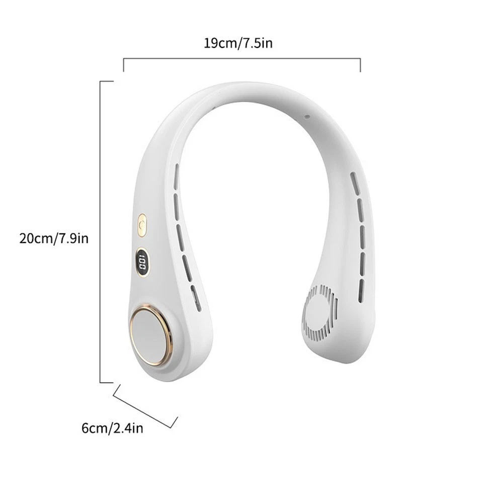 Portable Neck Fan Rechargeable USB Personal 360° Air Flow Strong Bladeless Trave - Image 5