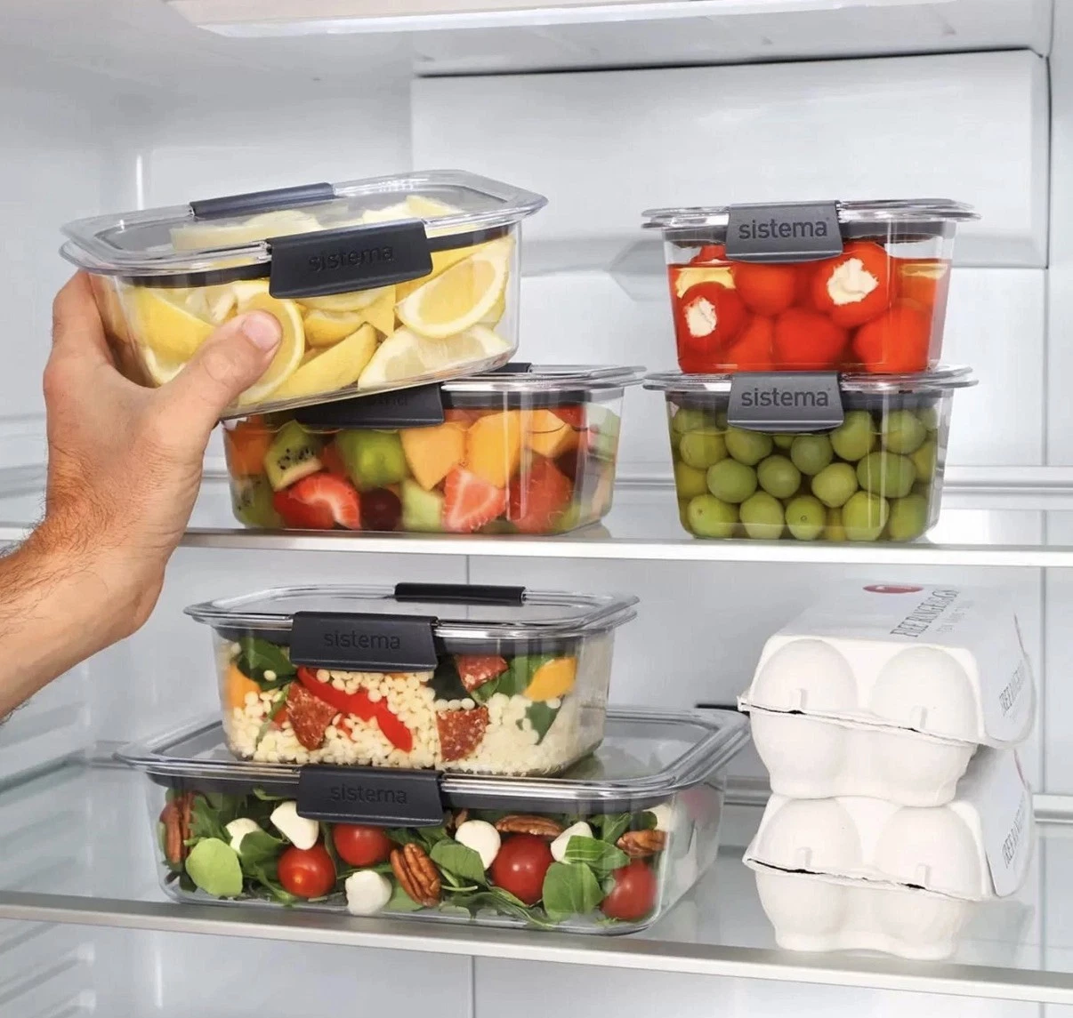 Sistema Brilliance Food Storage Set 14 Piece BPA Free 100% Leak Proof Containers - Image 5