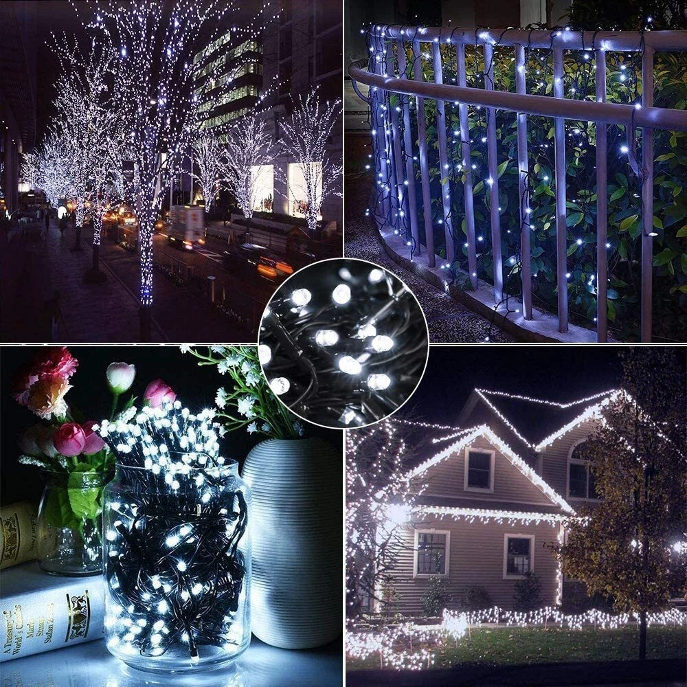 50/100/200/500 LED Solar Power Fairy Garden Lights String Outdoor Xmas Tree Lamp - Image 7