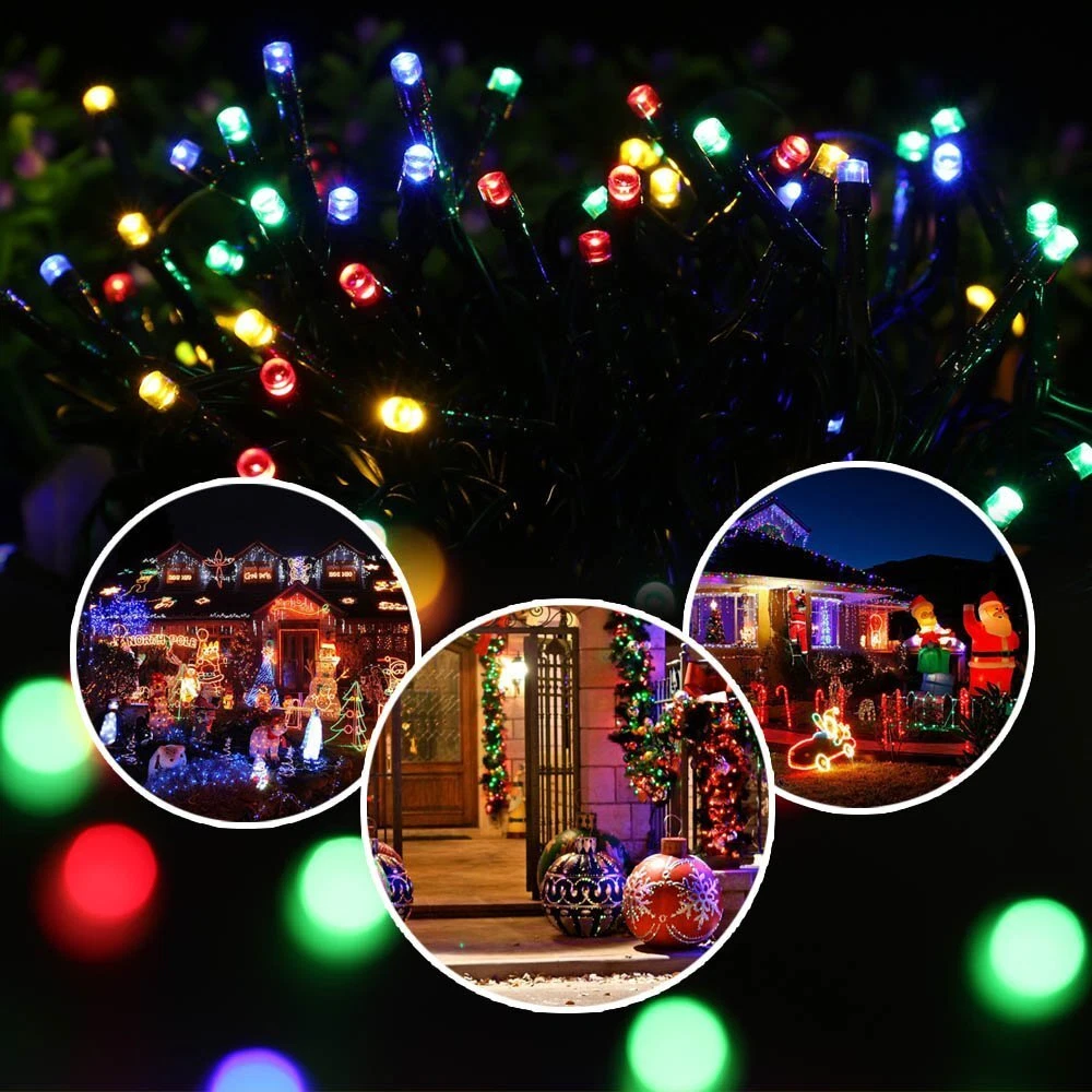 50/100/200/500 LED Solar Power Fairy Garden Lights String Outdoor Xmas Tree Lamp - Image 8