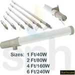 Low Level Sunhouse Tubular Heater Low Energy Electric Tube Heater Thermostat 2ft 80W