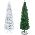 Slim Christmas Tree Pencil Pine Artificial Bushy XMAS Decoration 8FT